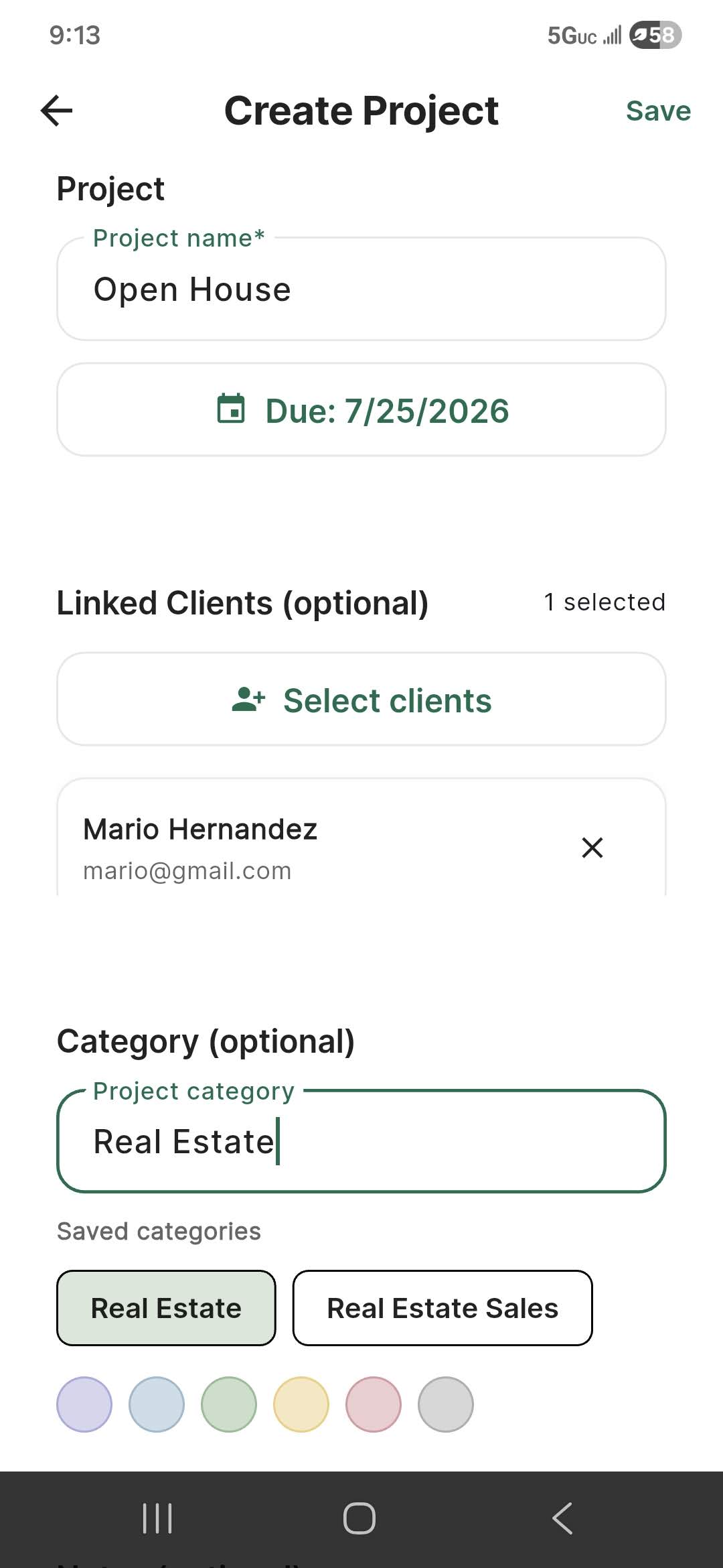 Project tracking with tasks and milestones